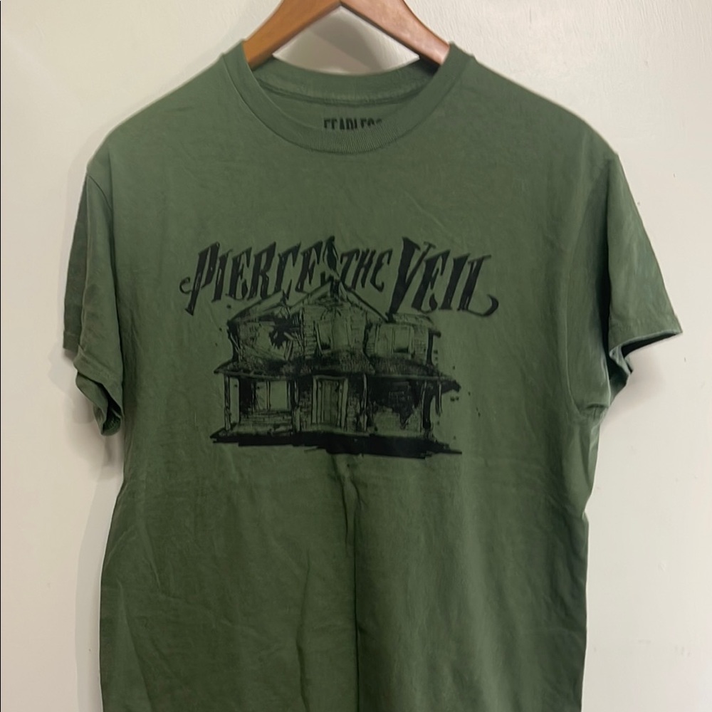 Casual Green Graphic Tees Short Sleeve Cotton